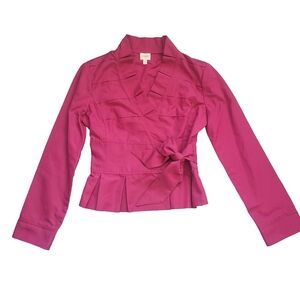 Armani Collezioni Fuchsia Wrap Top with Waist Tie